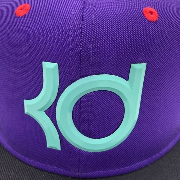 NIKE AND KD BALL CAP - BRIGHT PURPLE, AQUA, NEON ORANGE AND BLACK - ONE SIZE - Picture 6 of 12